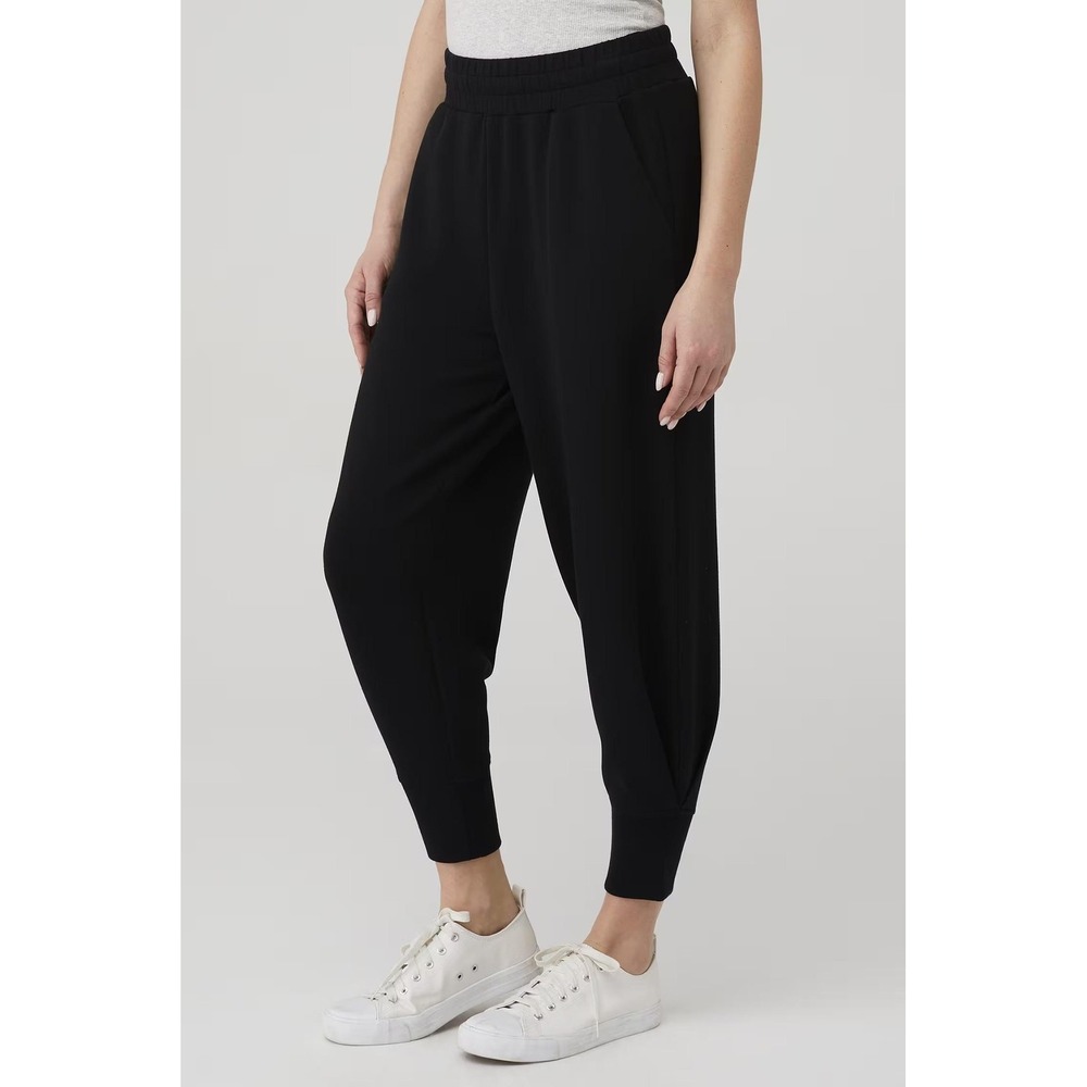 Varley Jogger Pants Womens Medium Black Relaxed Pant 25 Doublesoft Elastic Waist